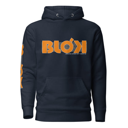 Airborne Wings - Front, Back & Arm Print in Orange - Men's Hoodie