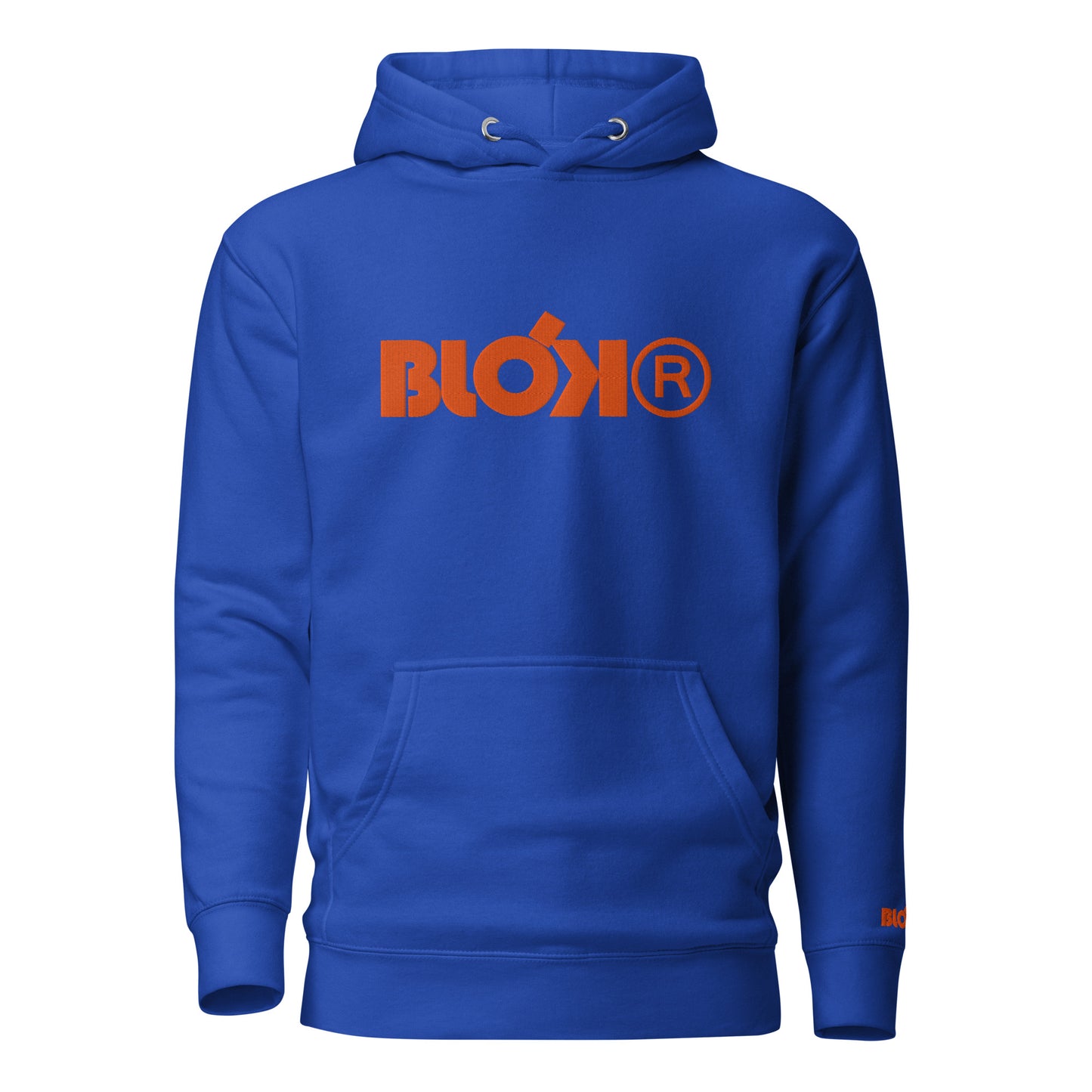 Blok R - Front & Back Print - in Orange - Men's Hoodie