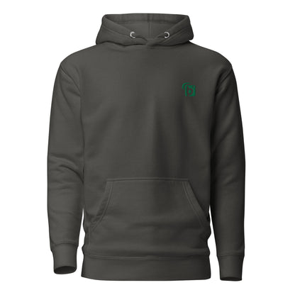 Original Logo - in Green Embroidery - Women's Hoodie