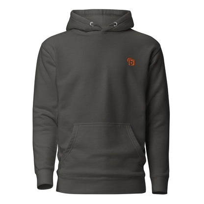 Original Logo - in Orange Embroidery - Men's Hoodie