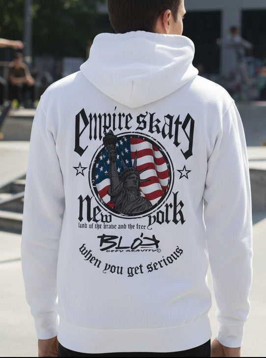 Empire Skate New York - Back & Front Print - Black Print - Men's Hoodie