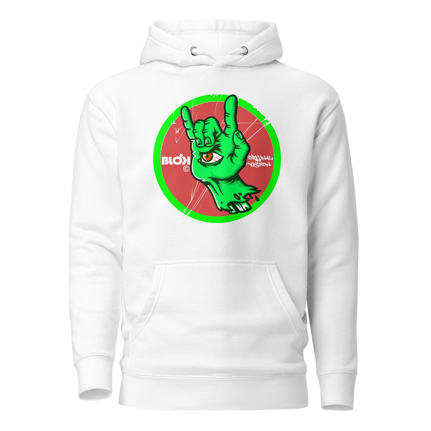 Blok Vision - Front Print - in Red & Green - Women's Hoodie