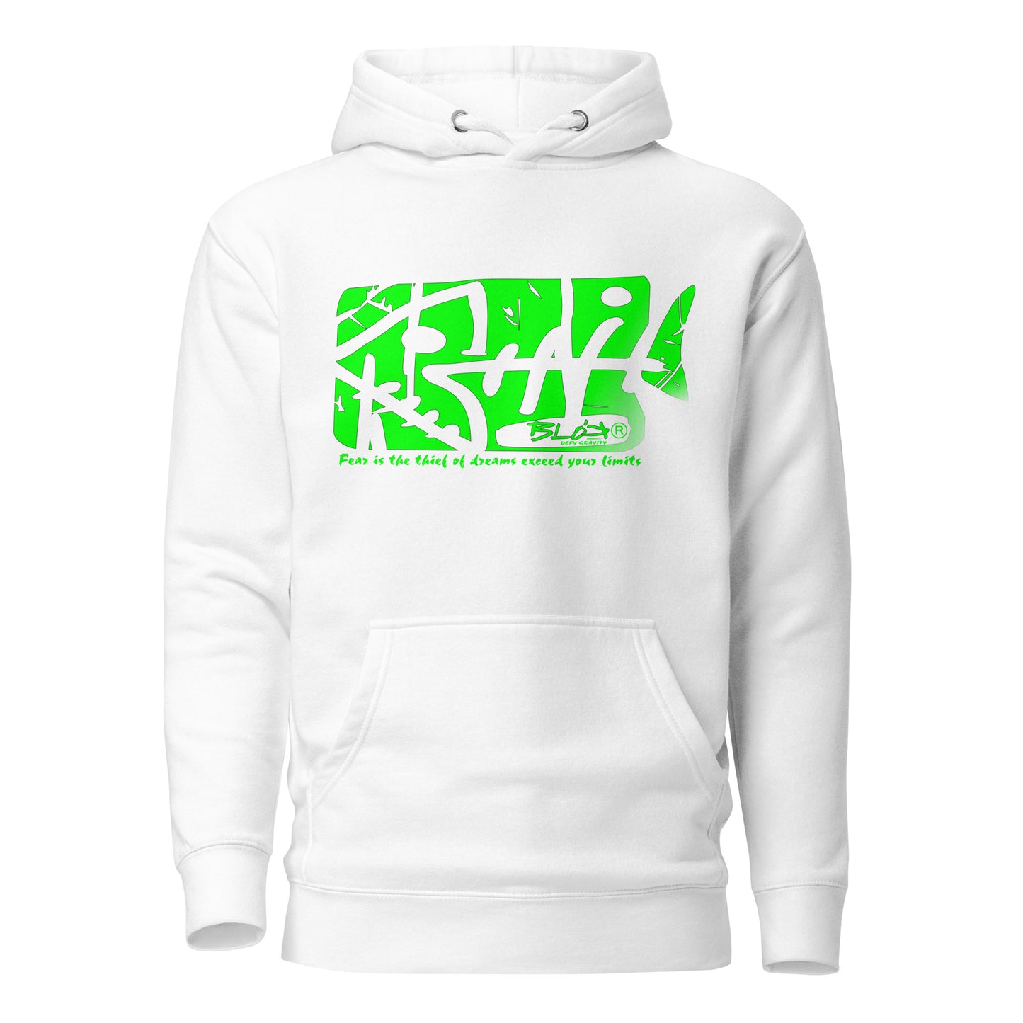Fish Bone - Front Print - in Green - Women's Hoodie