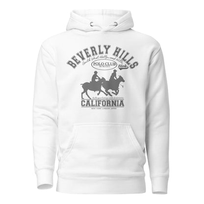 BLOK Beverly Hills Polo Club - Gray Front Graphic Print Women's Hoodie