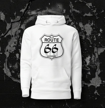 BLOK Route 66 - Black Front Graphic Print Women's Hoodie