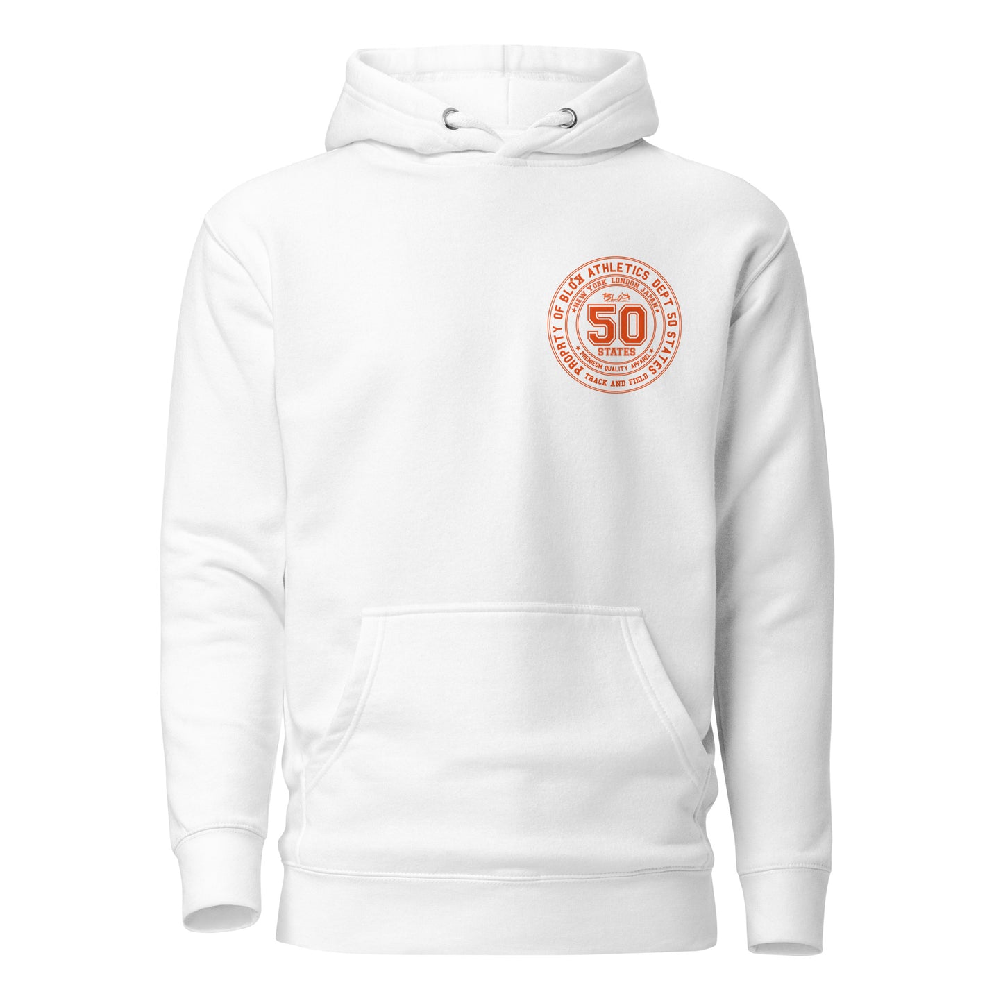 50 State Athletic Dept. - Front & Back Print in Orange - Women's Hoodie