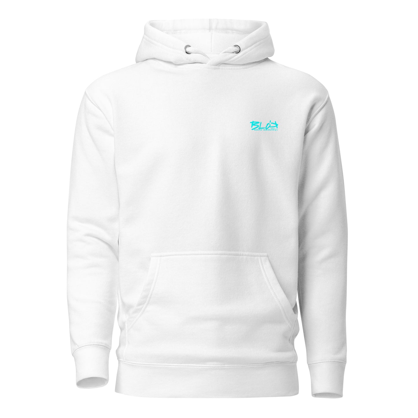 BLOK Fish Bone - Turquoise Back & Front Graphic Print Women's Hoodie
