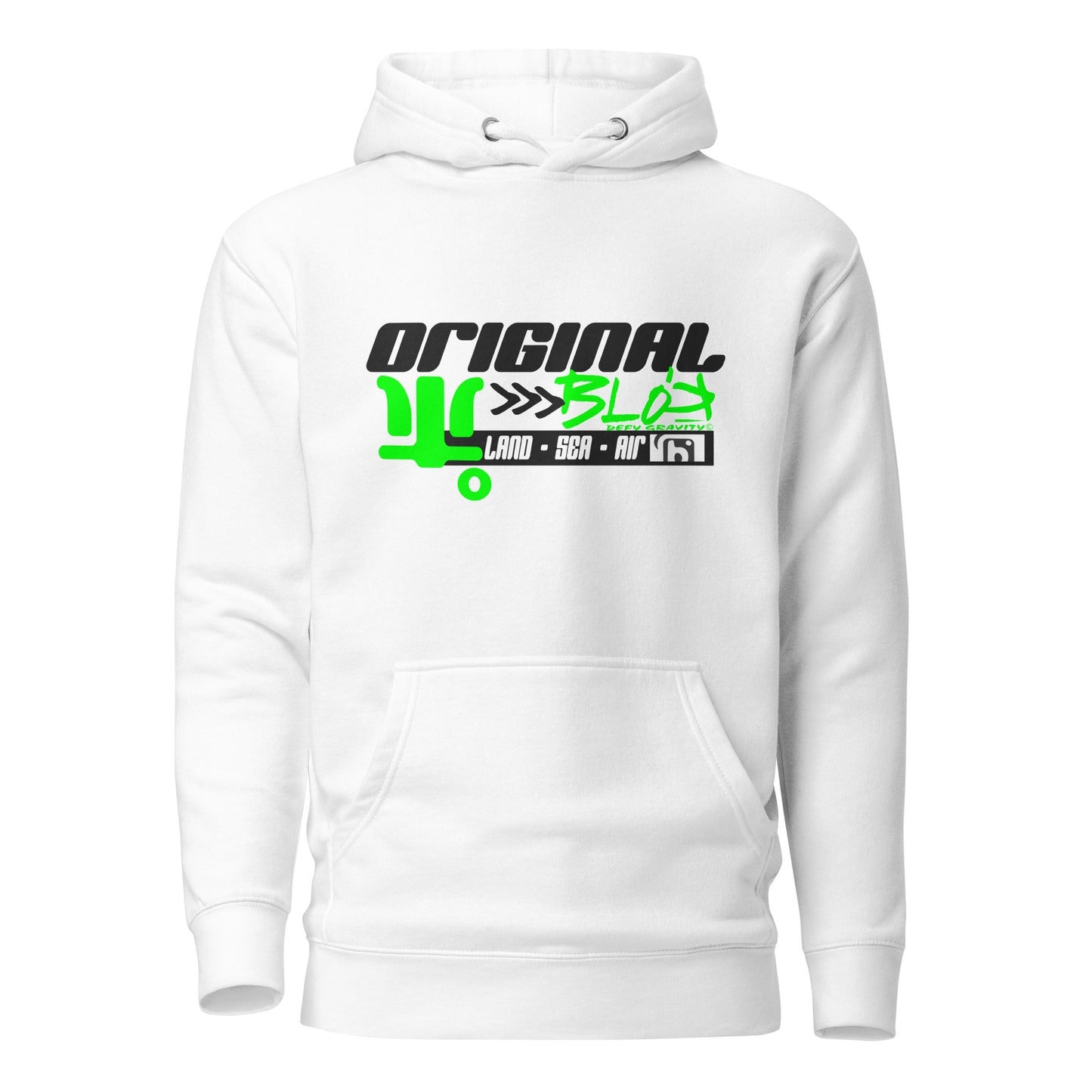 Land Sea Air - Grey & Green print - Men's Hoodie