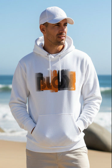 Roller - Orange Front Print - Men's Graphic Hoodie