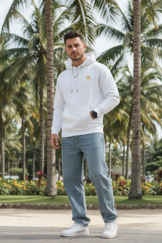 Blok Original Logo - in Gold Embroidery - Men's Blok Logo Hoodie