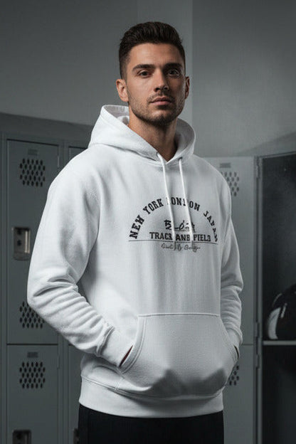 Track & Field - with Black Print - Men's Hoodie