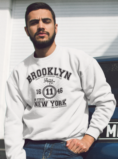 Brooklyn New York - Front Print in Black - Men's Sweatshirt
