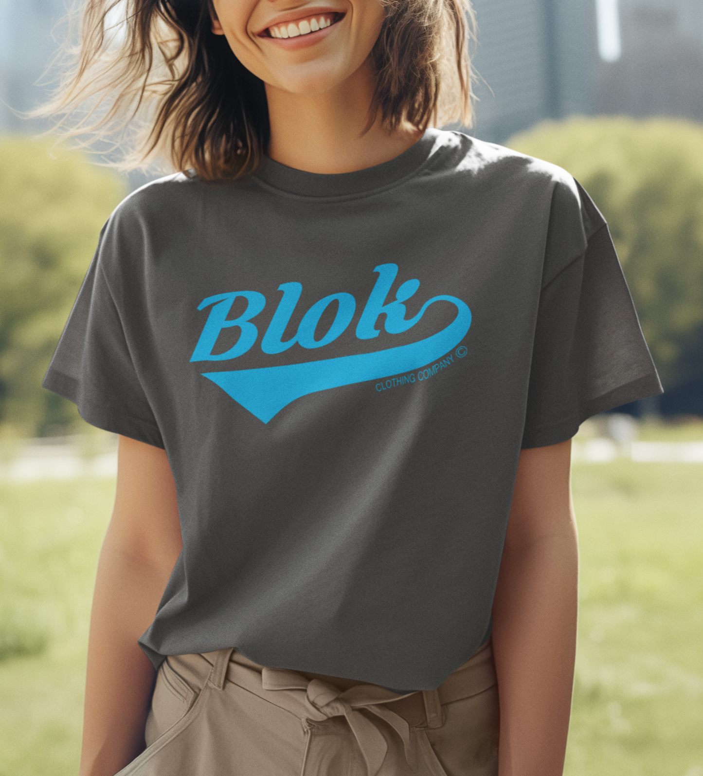 Blok Classic - Front Print - in Blue - Women's Relaxed Fit