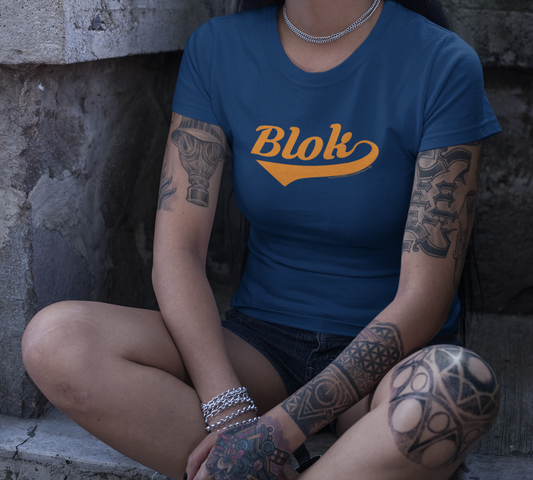 Blok Classic - Front Print in Orange - Women's Slim Fit