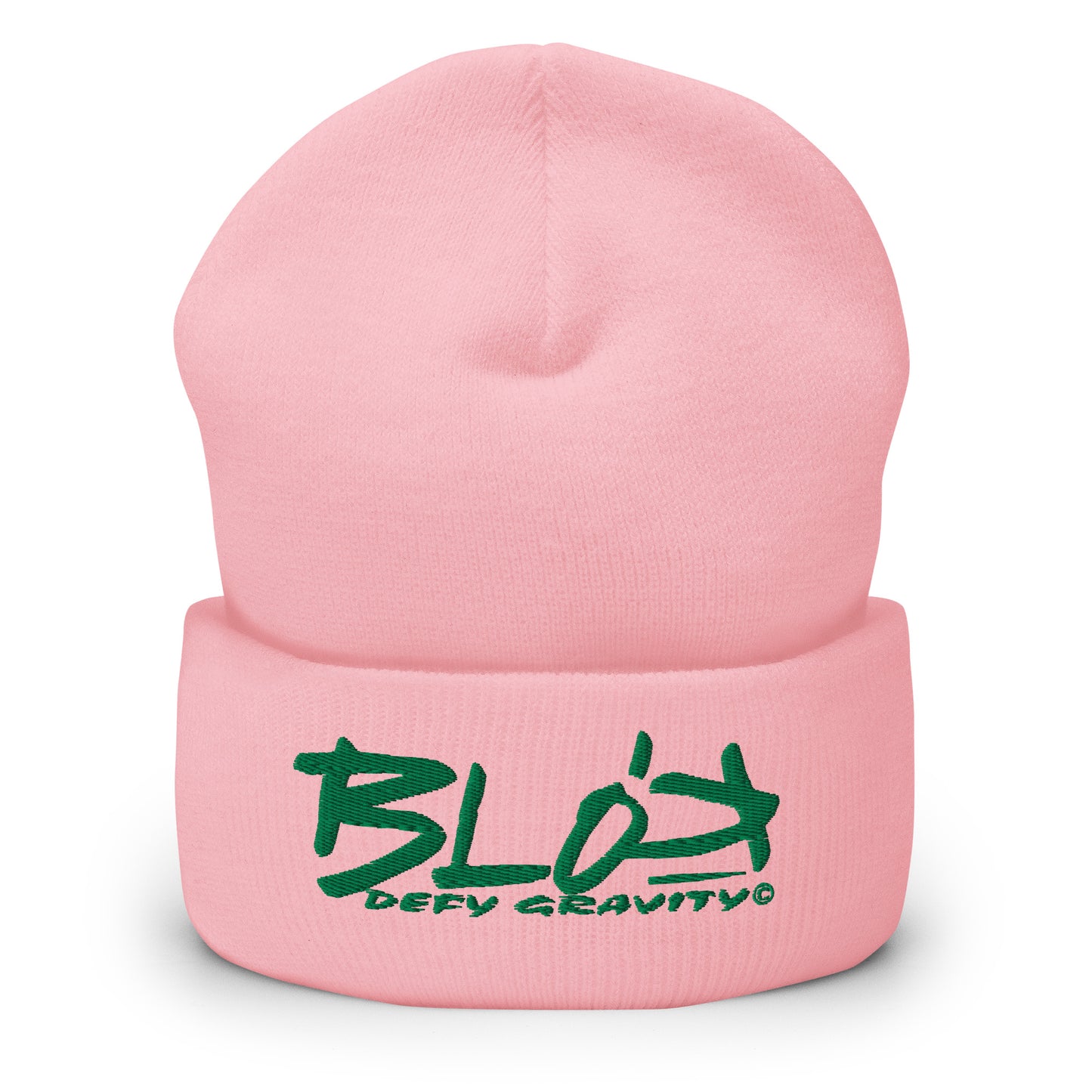 Blok Defy Gravity - Dark Green Embroidery - Premium Cuffed Beanie