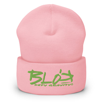 Blok Defy Gravity - Sage Green Embroidery - Premium Cuffed Beanie
