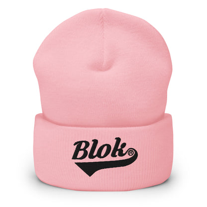 Blok Classic Logo - Black Embroidery - Cuffed Premium Beanie