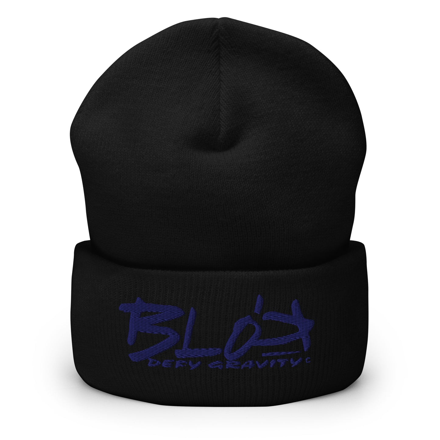 Blok Defy Gravity - Navy Blue Embroidery - Premium Cuffed Beanie