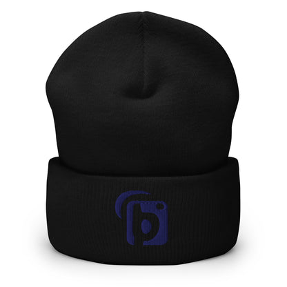 Blok Original Logo - Navy Blue Embroidery - Premium Cuffed Beanie
