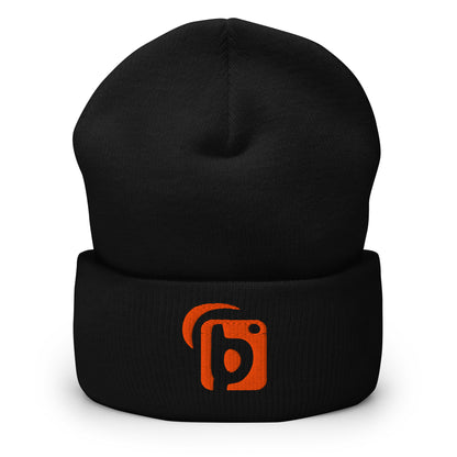 Blok Original Logo - Orange Embroidery - Premium Cuffed Beanie