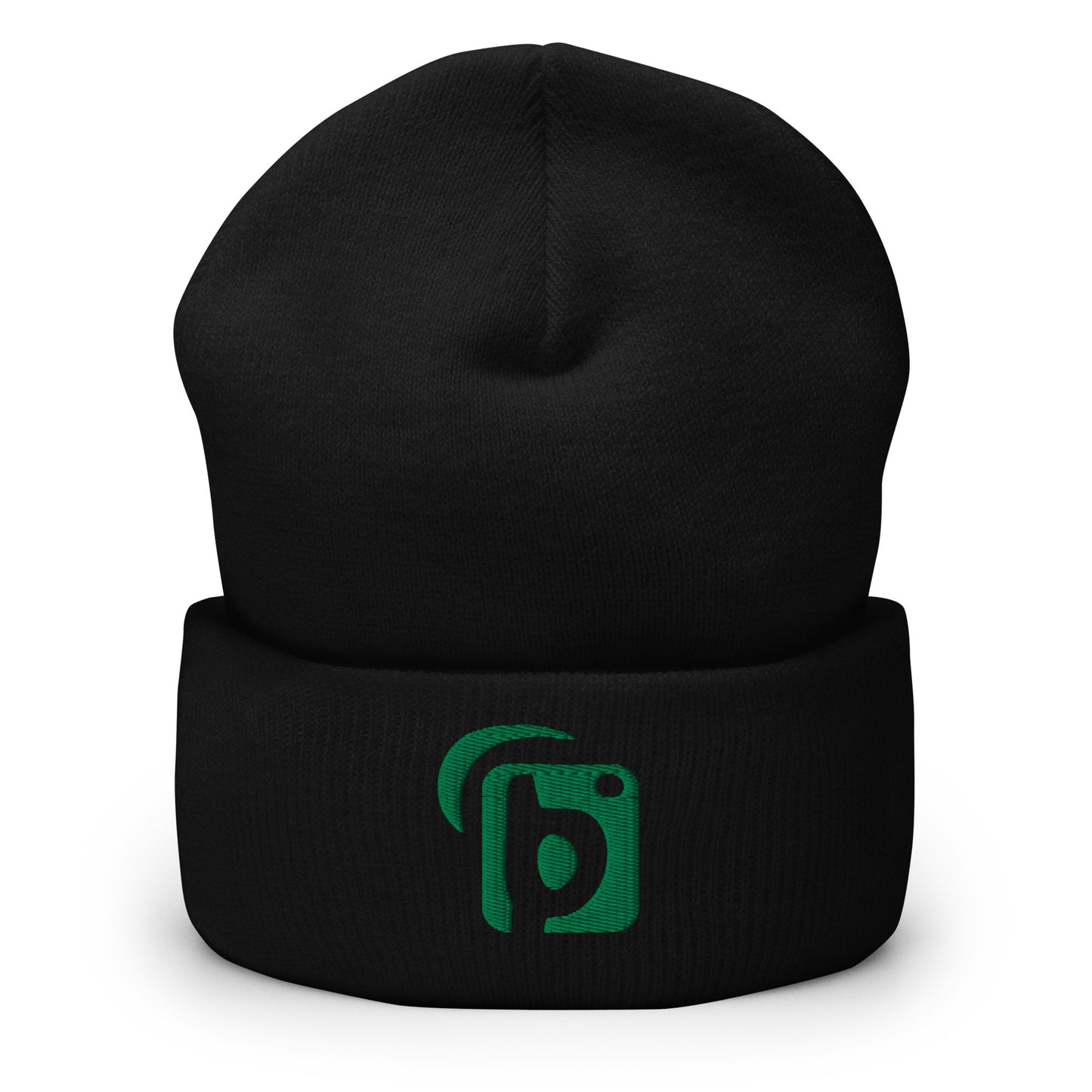 Blok Original Logo - Green Embroidery - Premium Cuffed Beanie