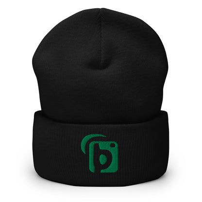 Blok Original Logo - Green Embroidery - Premium Cuffed Beanie