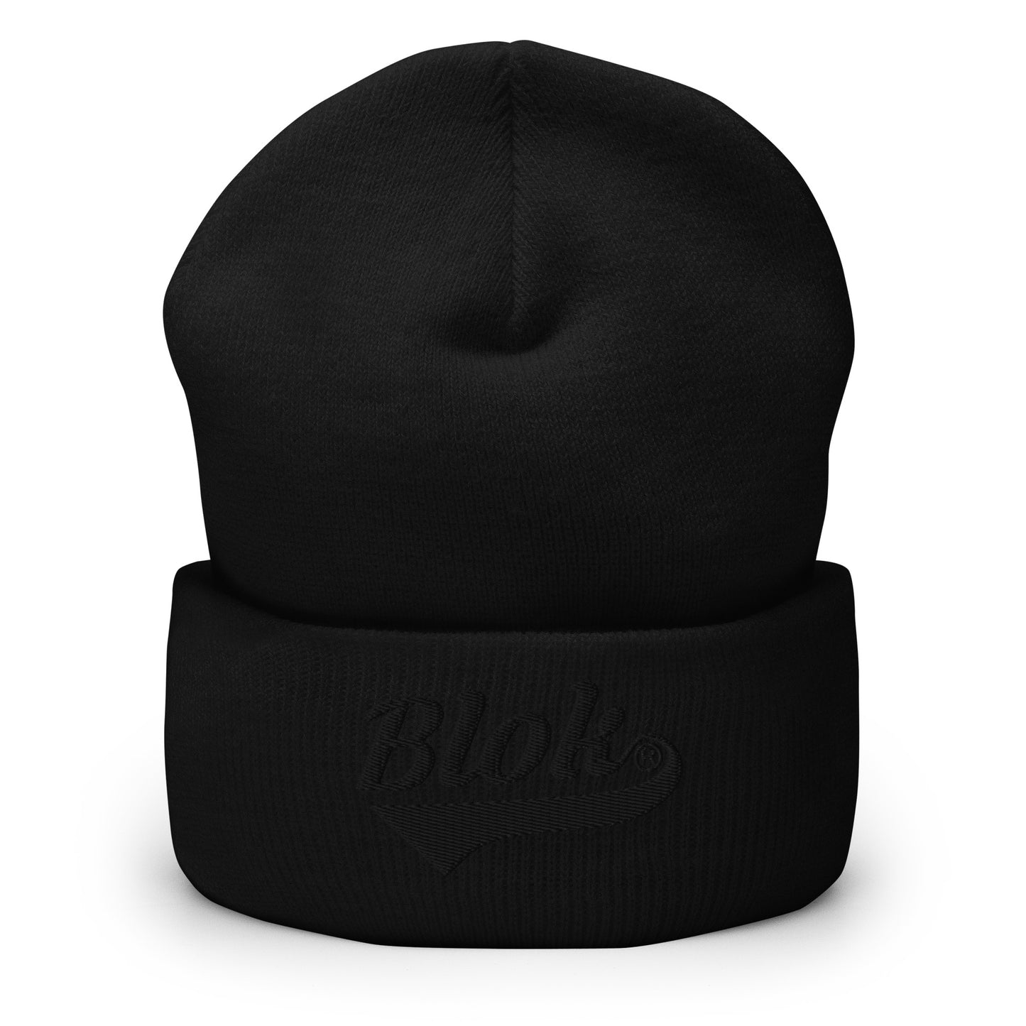 Blok Classic Logo - Black Embroidery - Cuffed Premium Beanie