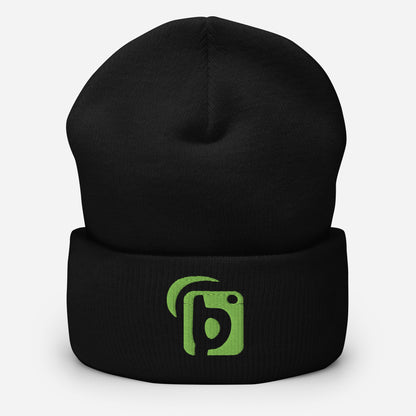 BLOK Original Logo - Sage Green Embroidered Cuffed Beanie