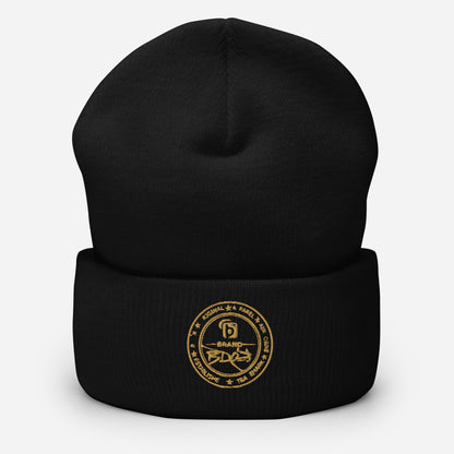 BLOK Apparel Stamp - Unisex Gold Embroidered Cuffed Beanie