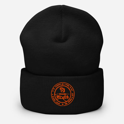 BLOK FULL CIRLCE ORANGE LOGO Premium cuffed beanie