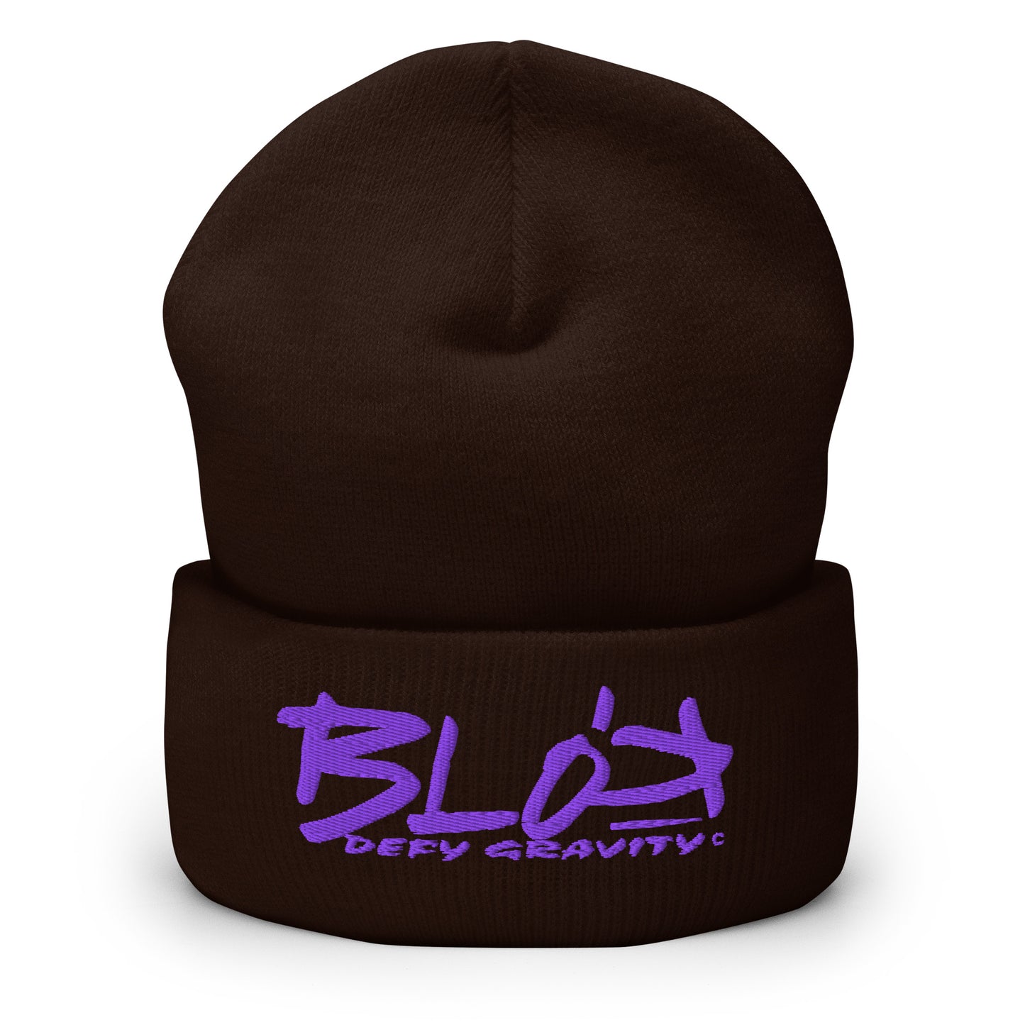 Blok Defy Gravity - Purple Embroidery - Premium Cuffed beanie