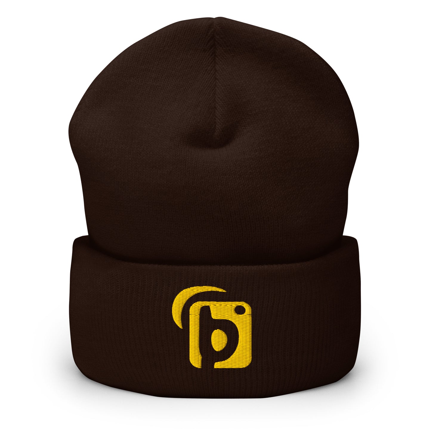 Blok Original Logo - Yellow Embroidery - Premium Cuffed Beanie