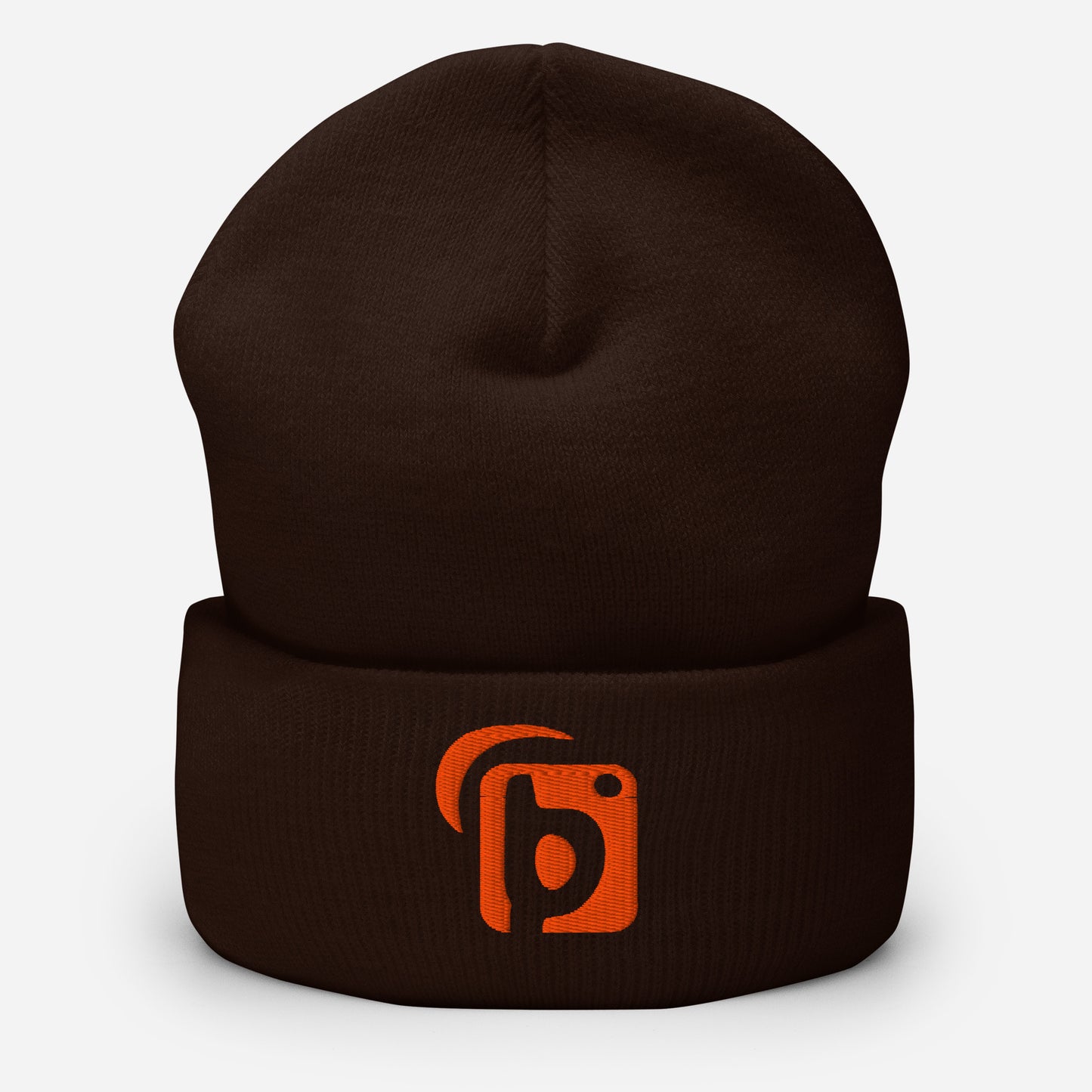 BLOK Original Logo - Unisex Orange Embroidered Cuffed Beanie