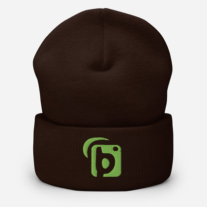 BLOK Original Logo - Sage Green Embroidered Cuffed Beanie
