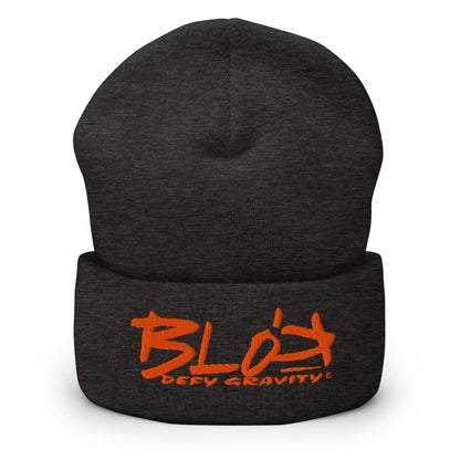 Blok Defy Gravity - Orange Embroidery - Premium Cuffed Beanie