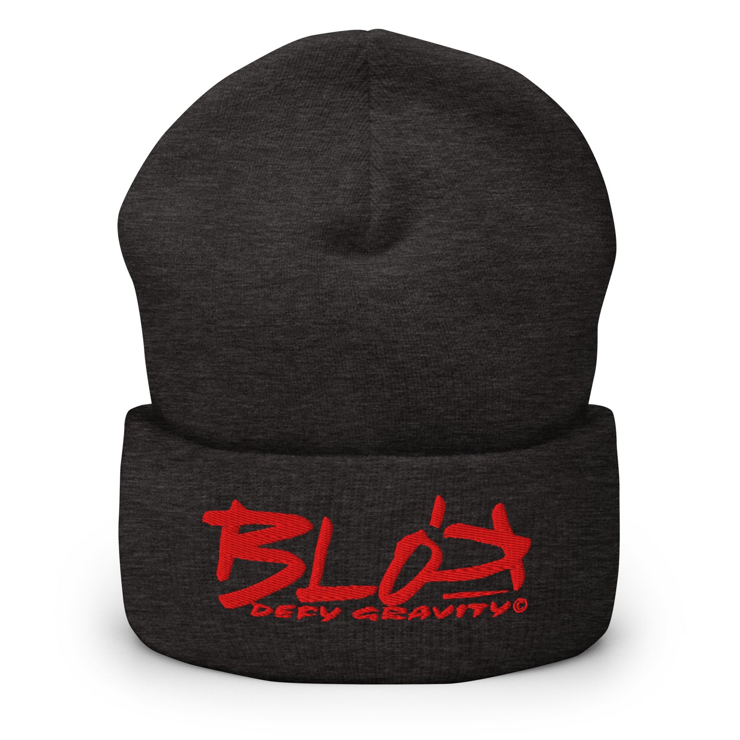 Blok Defy Gravity - Red Embroidery - Premium Cuffed Beanie