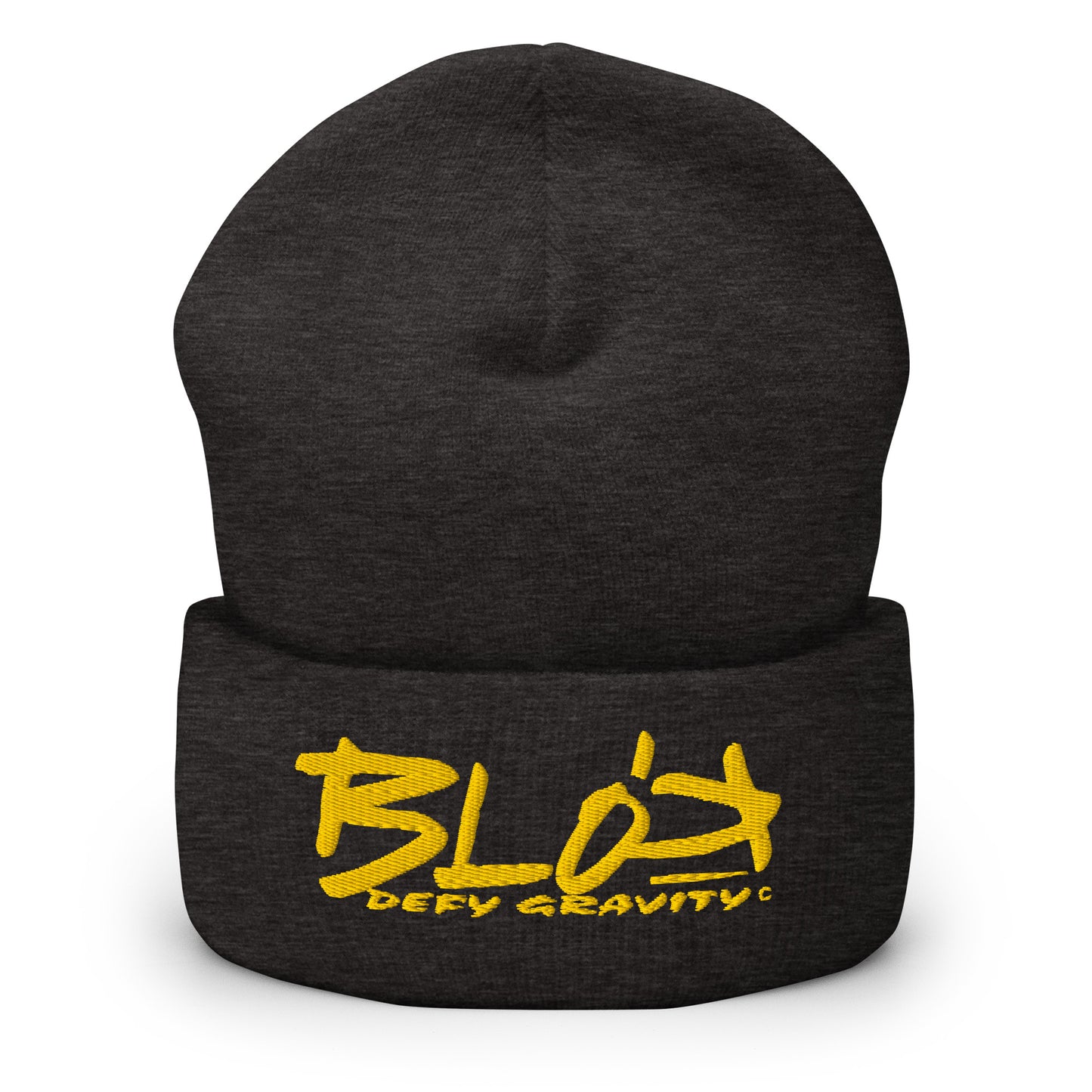 Blok Defy Gravity - Yellow Embroidery - Premium Cuffed Beanie