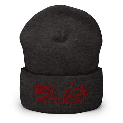 Blok Defy Gravity - Dark Red Embroidery - Premium Cuffed Beanie