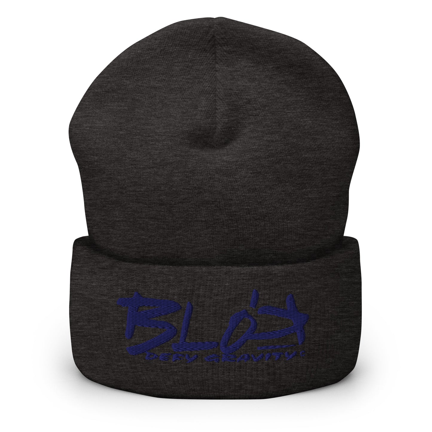 Blok Defy Gravity - Navy Blue Embroidery - Premium Cuffed Beanie