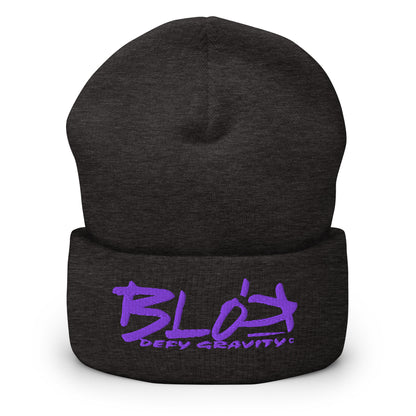 Blok Defy Gravity - Purple Embroidery - Premium Cuffed beanie