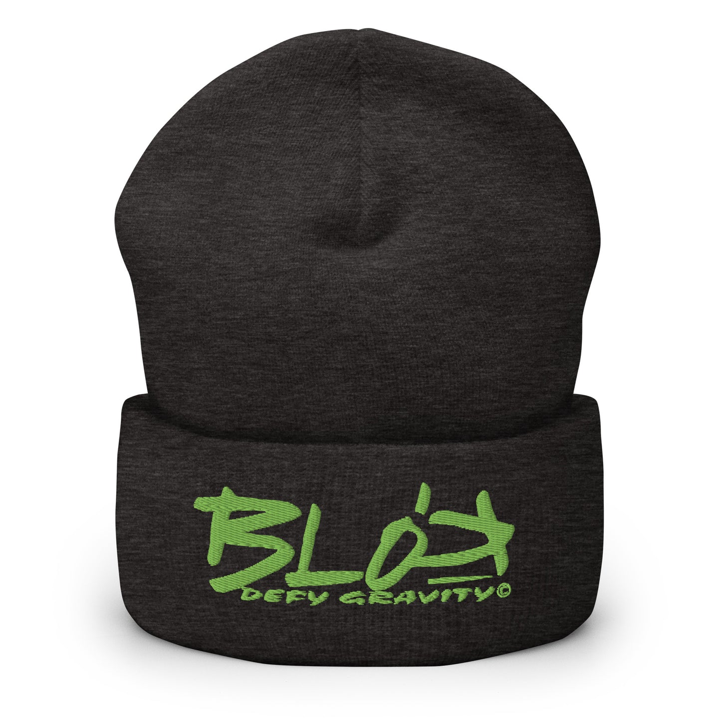Blok Defy Gravity - Sage Green Embroidery - Premium Cuffed Beanie