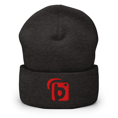 Blok Original Logo - Red Embroidery - Cuffed Premium Beanie