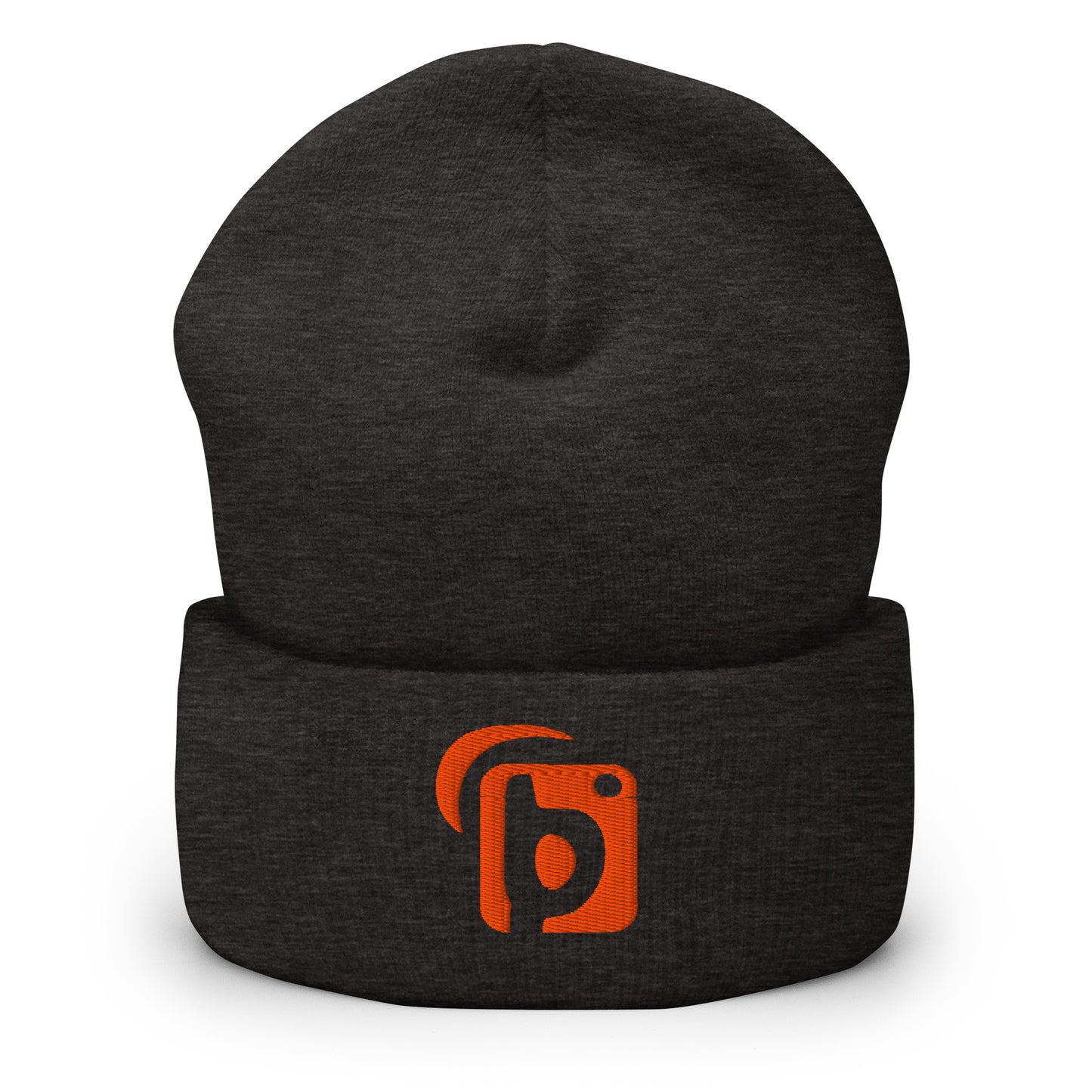 Blok Original Logo - Orange Embroidery - Premium Cuffed Beanie