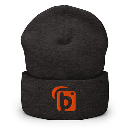 Blok Original Logo - Orange Embroidery - Premium Cuffed Beanie