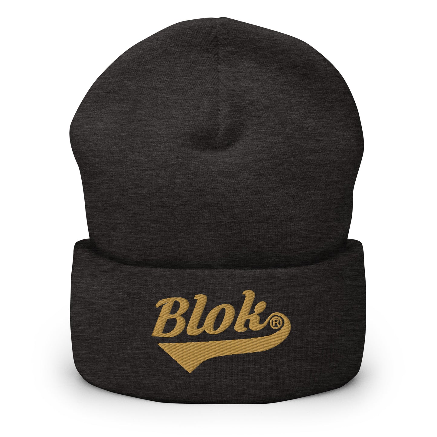 Blok Classic Logo - Gold Embroidery - Cuffed Premium Beanie