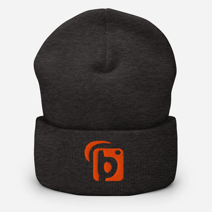 BLOK Original Logo - Unisex Orange Embroidered Cuffed Beanie