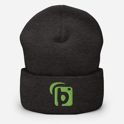 BLOK Original Logo - Sage Green Embroidered Cuffed Beanie