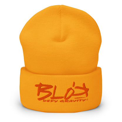 Blok Defy Gravity - Orange Embroidery - Premium Cuffed Beanie