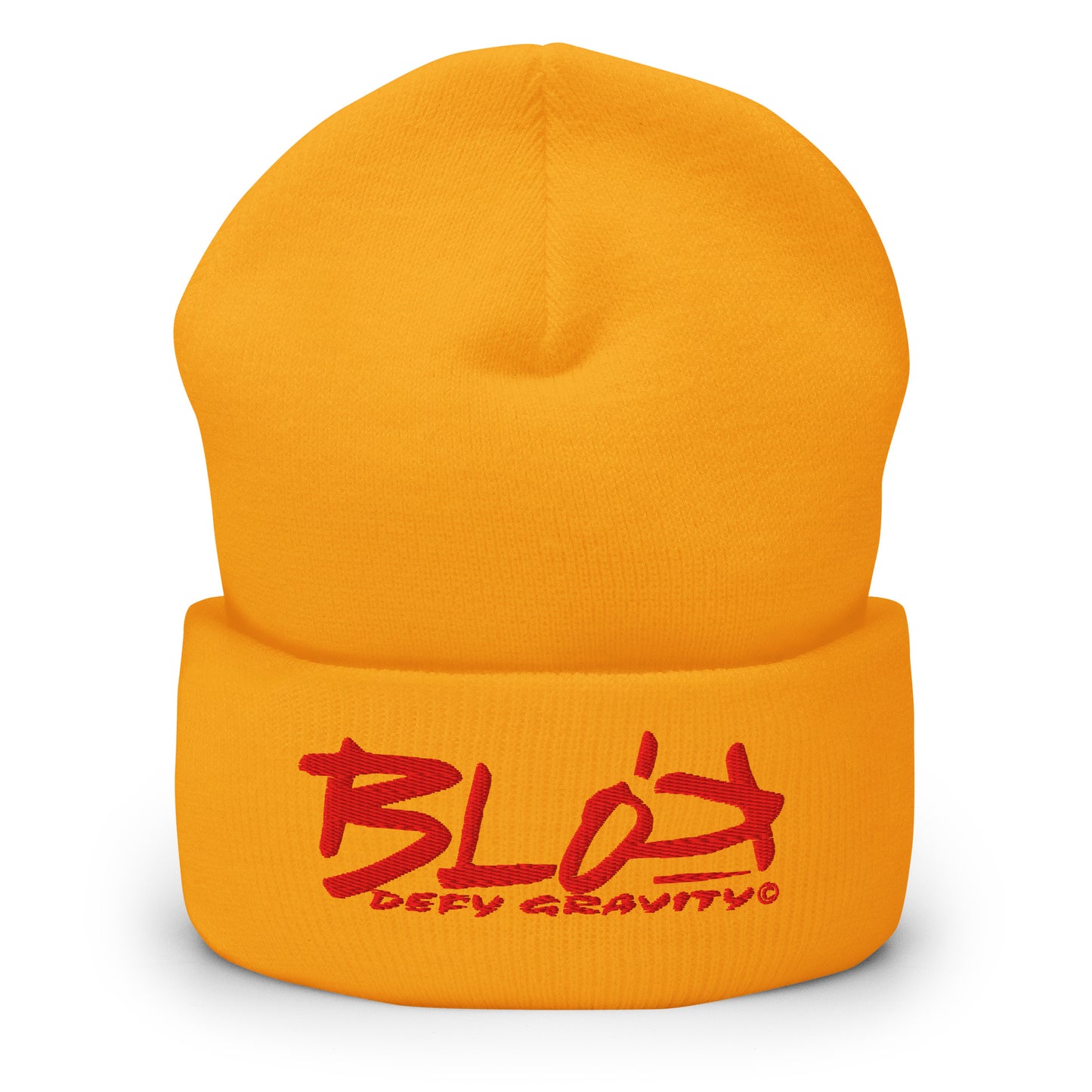 Blok Defy Gravity - Red Embroidery - Premium Cuffed Beanie