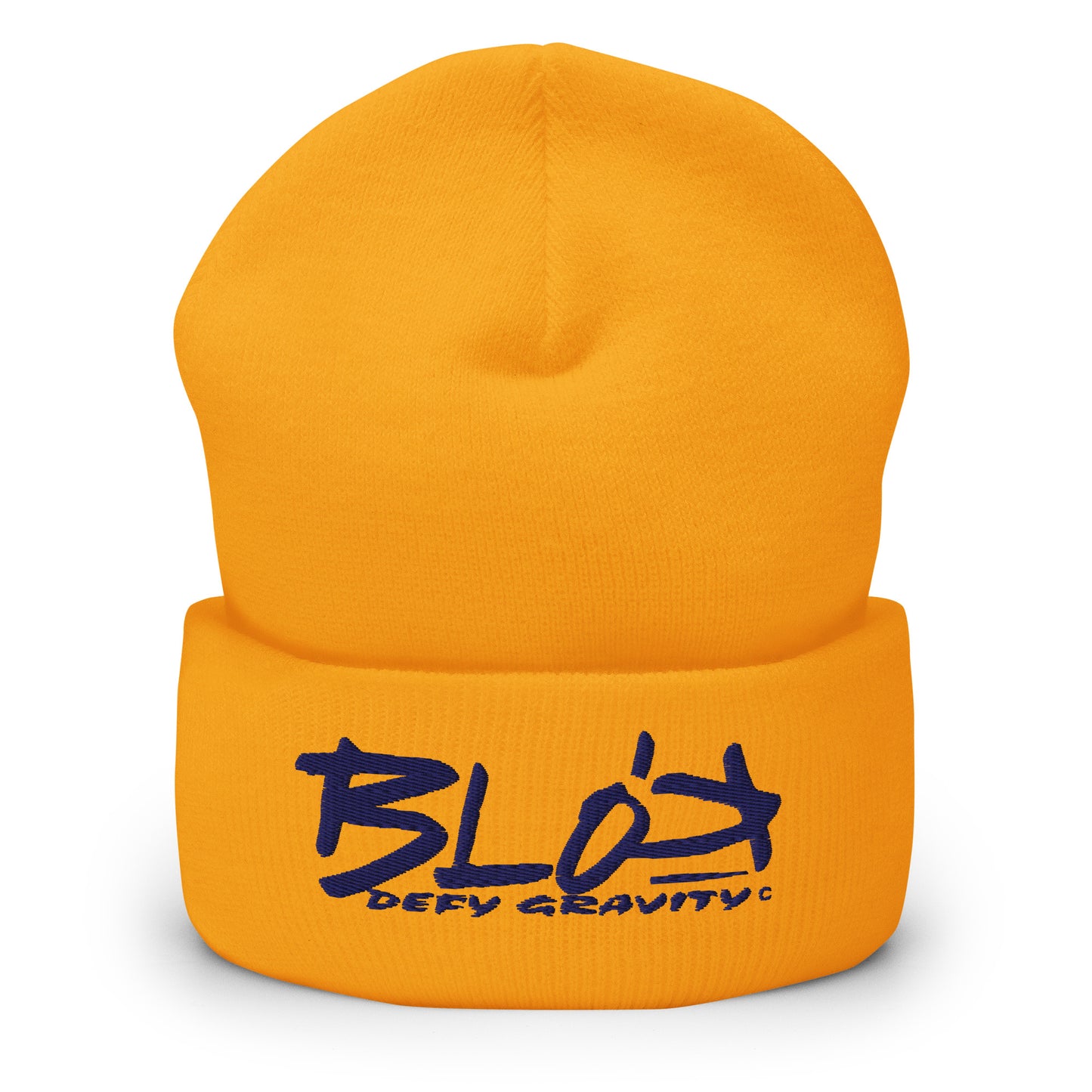 Blok Defy Gravity - Navy Blue Embroidery - Premium Cuffed Beanie